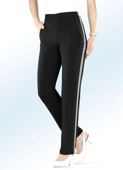 Hose mit angesagtem Zierband  