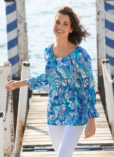 Ausdrucksvolles Shirt mit langen Raglan-&Auml;rmeln 