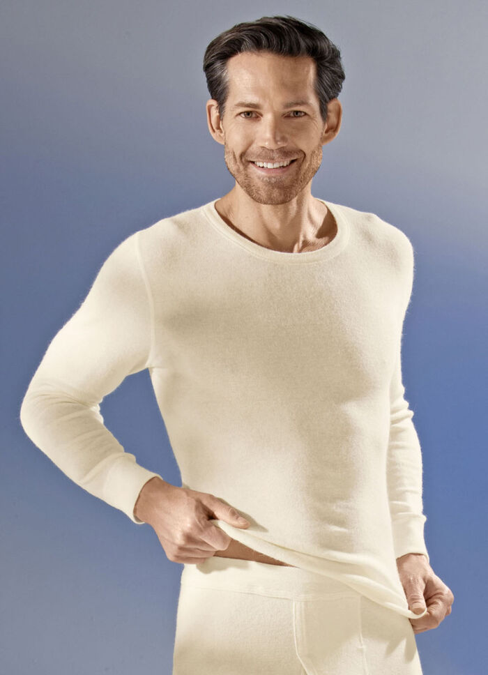 Schlupfjacke, langarm, mit Angora, in Ecru 