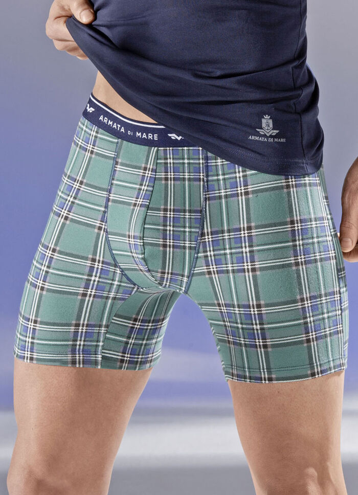 Dreierpack Pants, kariert mit Elastikbund 