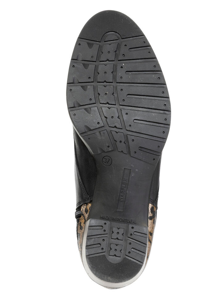 ELENA EDEN, trendige Damen-Stiefeletten, Weite G, mit herausnehmbarem Fußbett SCHWARZ-BRAUN