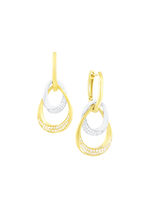 Eleganter Bicolor-Ohrring mit 98 Brillanten 