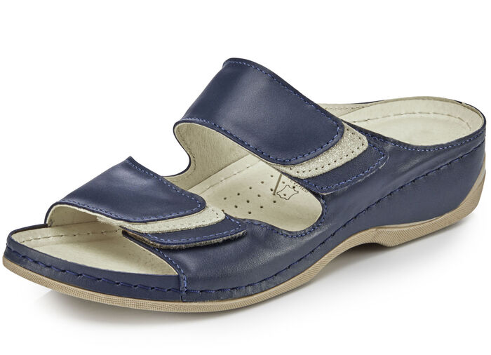 ELENA EDEN Pantolette mit Kontrast-Einsätzen MARINE