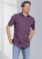 Kariertes Funktions-Hemd in 3 Farben ROT-MARINE KARIERT