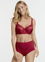  Miss Mary B&uuml;gel-BH mit floraler T&uuml;llstickereispitze im Vorderteil ROT