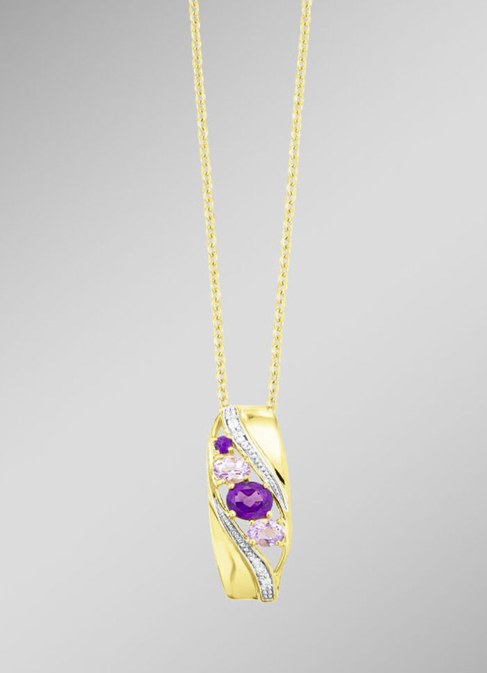 Anh&auml;nger mit Amethyst und Zirkonia 