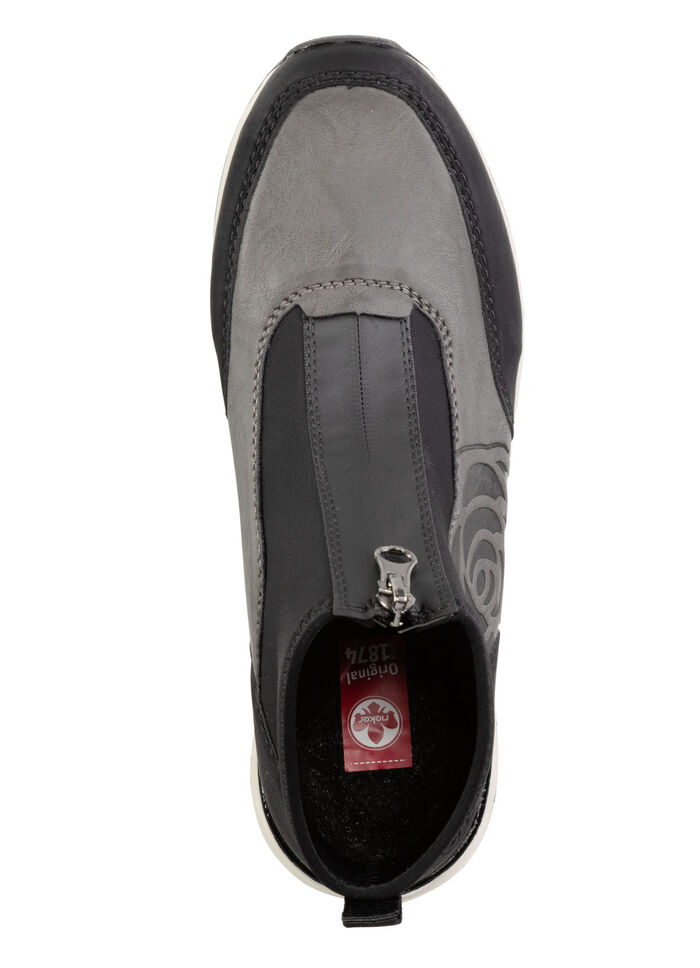 Rieker Bootie mit floraler Prägung SCHWARZ-GRAU