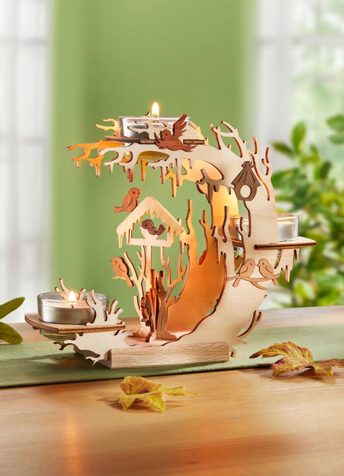 Teelichthalter aus Holz 