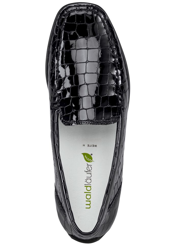 Waldl&auml;ufer, stilvolle Damen-Slipper, Weite H, mit herausnehmbarem Fu&szlig;bett 