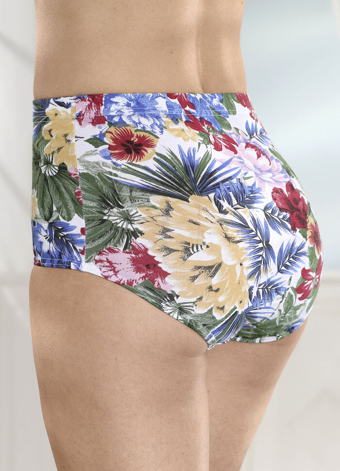 Viererpack Slips mit Floraldessin 