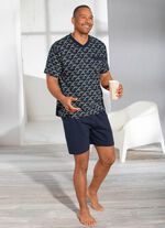 Pastunette Shorty mit V-Ausschnitt und Alloverdessin 