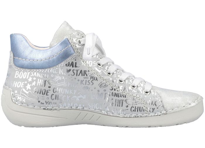 Rieker Schn&uuml;r-Bootie aus originell bedrucktem Synthetikmaterial 