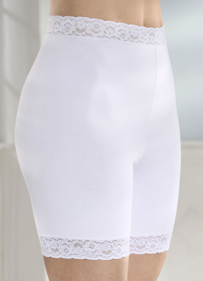 Dreierpack Schl&uuml;pfer mit Spitzenbandabschl&uuml;ssen 