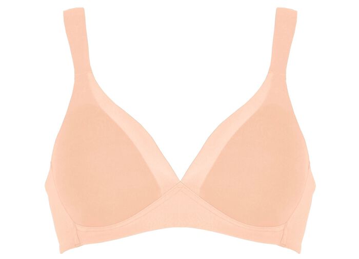 Naturana BH mit Satinblende am Dekollet&eacute; 