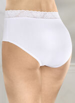 Viererpack Slips mit elastischem Spitzenbund 