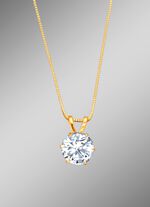 Anh&auml;nger mit synthetischen Zirkonia und Veneziakette 