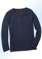 Pullover mit Ajourmustermix MARINE