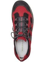 Waldl&auml;ufer, sportliche Damen-Schn&uuml;rschuhe, Weite H, mit herausnehmbarem Fu&szlig;bett GRANATROT-SCHWARZ-GRAU
