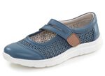ELENA EDEN, sommerliche Damen-Spangenschuhe, Weite H, mit herausnehmbarem Fu&szlig;bett JEANS