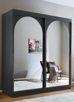 Moderner Schwebet&uuml;renschrank SCHWARZ