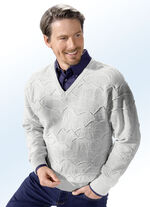 Schicker V-Pullover in 2 Farben GRAU