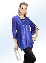 Blusen-Set 2-tlg. mit Stickereizier und Strasssteinchen 