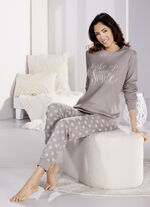 Schlafanzug mit Bündchenabschlüssen  