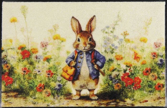 Fu&szlig;matte mit Hasen-Motiv 