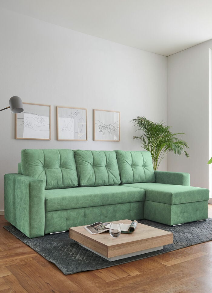 Polsterecke mit Bettfunktion GRÜN
