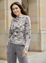 Shirt-Tunika mit tollem Feder-Dessin 