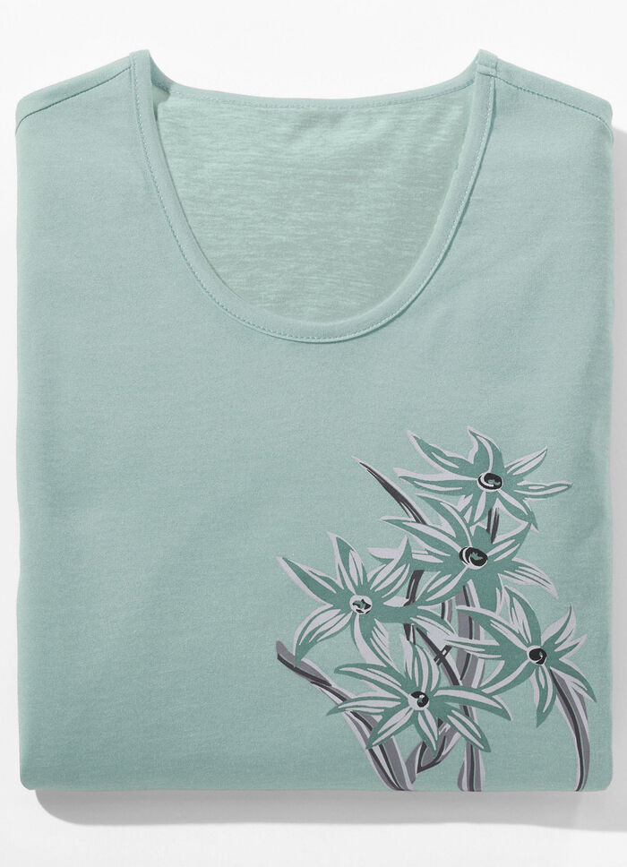 Nachthemd mit platziertem Druck und kurzen Ärmeln JADE