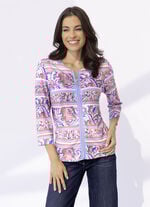 Shirtjacke mit durchgehendem Reißverschluss  