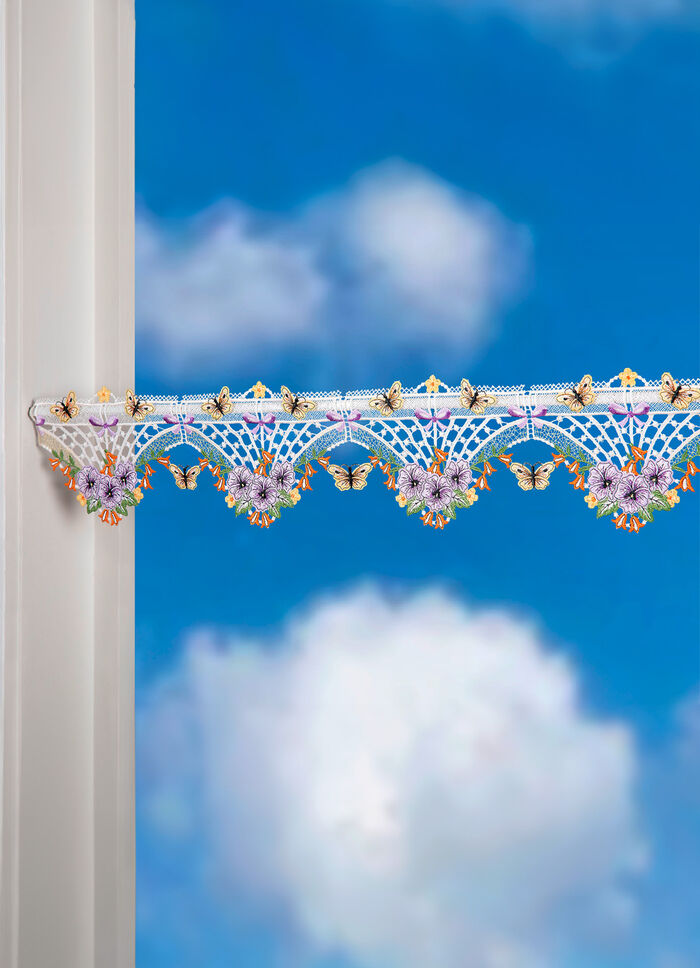 Stangendeko mit h&uuml;bschen Stiefm&uuml;tterchenmotiven 