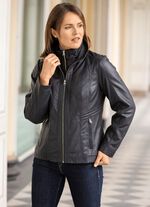 Lederkurzjacke von &bdquo;Caminari&ldquo; ANTHRAZIT