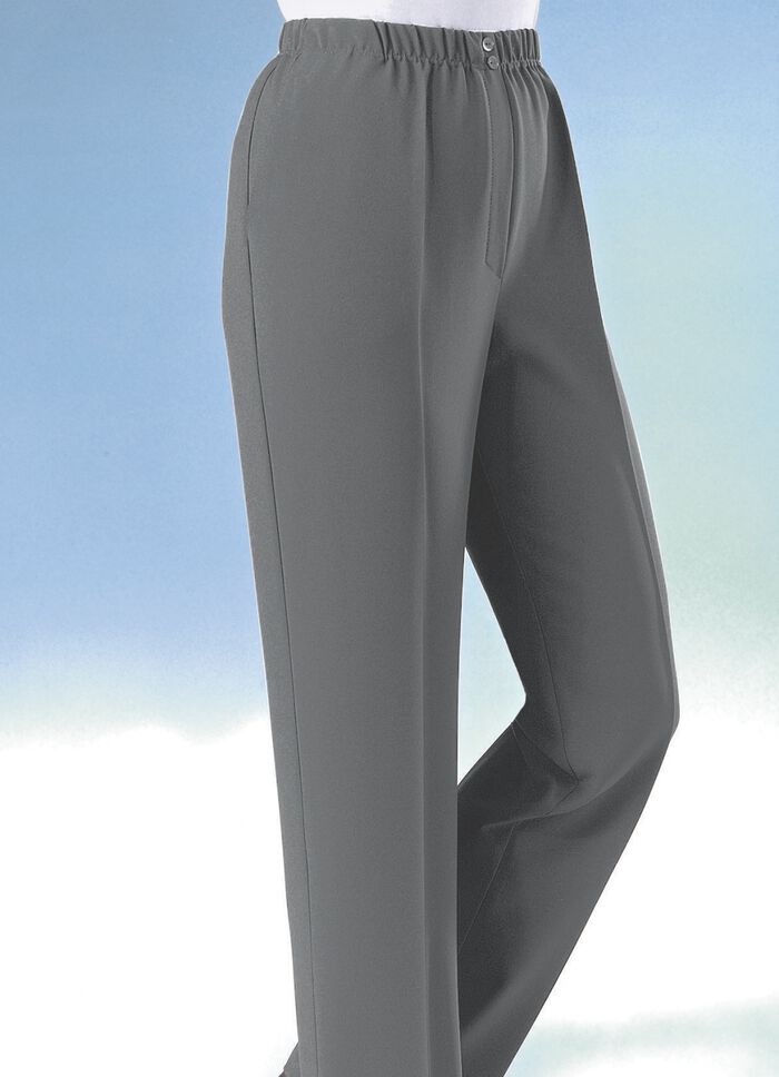 Hose mit eingearbeiteter Tresortasche MITTELGRAU MEL