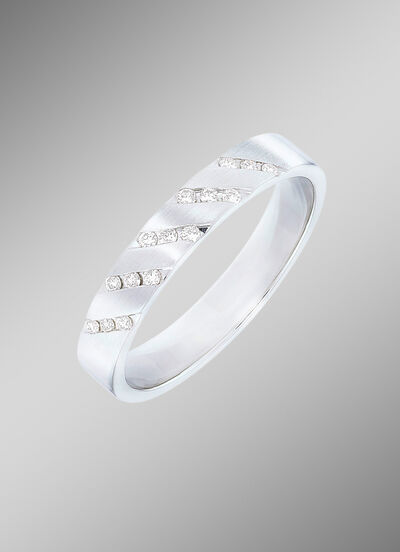 Platin Damenring mit Brillanten 