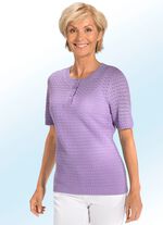 Pulli mit feinem Ajourdessin FLIEDER