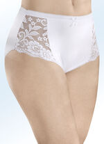 Laurina Viererpack Slips mit elastischen Spitzeneins&auml;tzen 