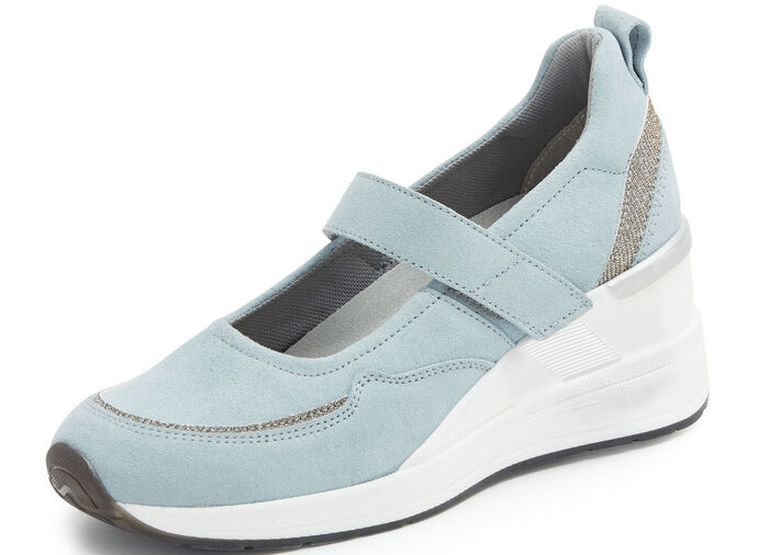 ELENA EDEN Spangenschuh mit Glitzereinsätzen BLEU