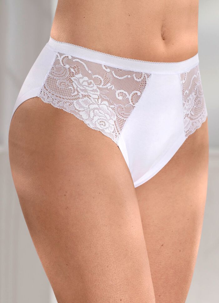 Laurina Viererpack Slips mit Elastikspitze 