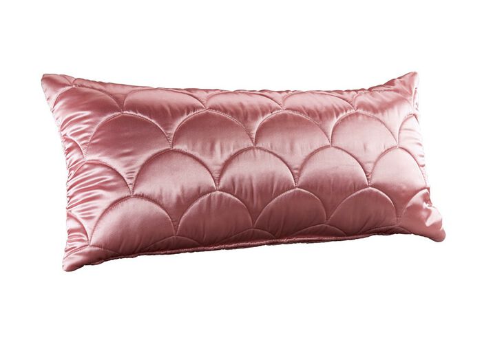 Edel gl&auml;nzende Tagesdecke und Kissenbez&uuml;ge mit Steppung in Muscheloptik ROSA