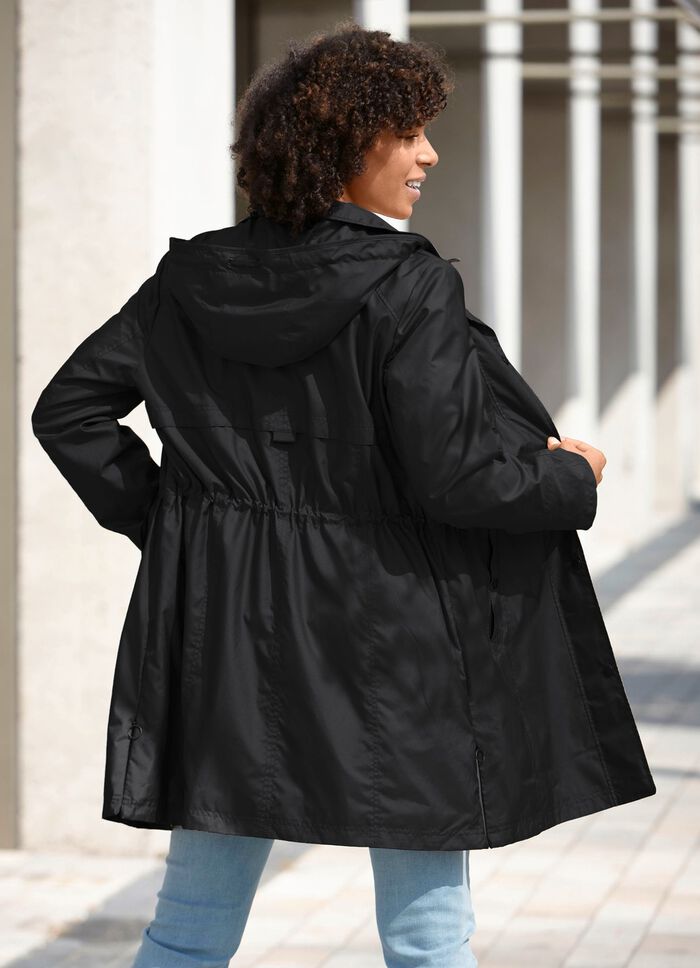 Funktions-Kurzmantel mit abnehmbarer Kapuze 