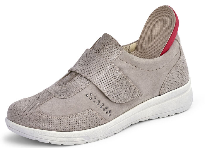 Slipper mit verstellbarem Klettverschluss TAUPE