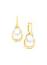 Eleganter Bicolor-Ohrring mit 98 Brillanten 