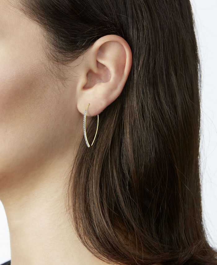 Glamouröse Ohrhaken mit Brillanten 