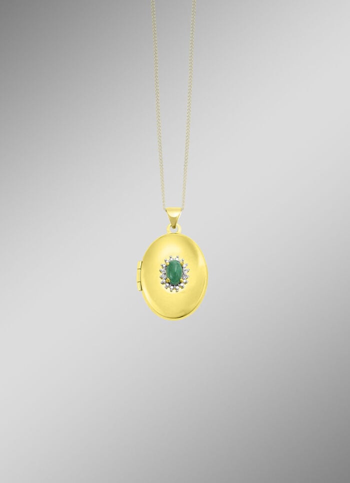 Vergoldetes Medaillon zum Öffnen 