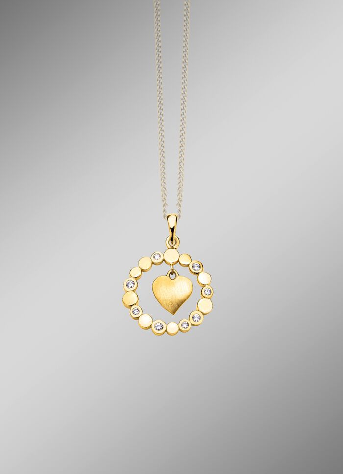 S&uuml;&szlig;er Herz-Anh&auml;nger mit Zirkonia 