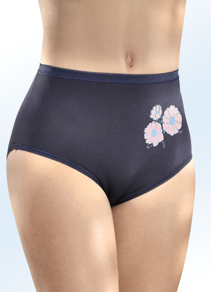 Dreierpack Slips mit elastischen Abschl&uuml;ssen 