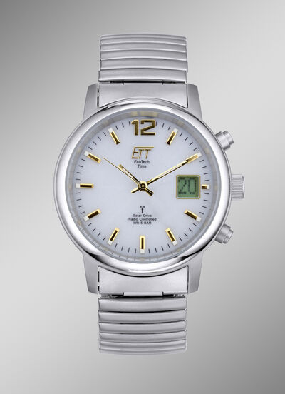ETT-Funk-Solar-Herrenuhr im Titanlook 