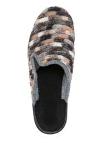 Pantoffel aus gemustertem Textilmaterial GRAU-MULTICOLOR